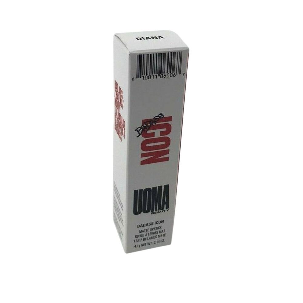 Diana UOMA Beauty Badass Icon Matte Lipstick Full Size 0.14oz Red New